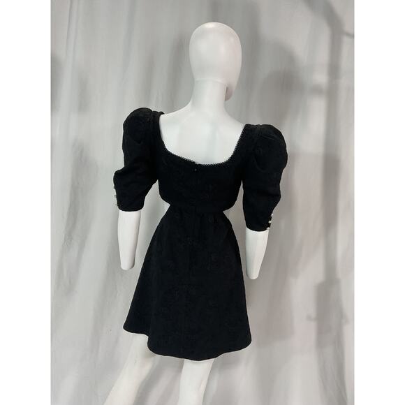 Majorelle 'Tillie' Black Mini Jacquard Dress Size XS - Picture 3 of 5